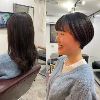 ショート カラー SUN GLOW  サングロウ所属・水素トリートメント／ 髪質改善/ナカノメのヘアスタイル