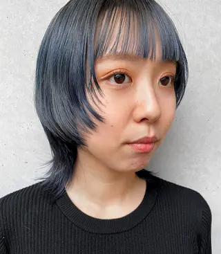 ミディアム カラー ハイトーン/ブリーチ /ウルフ⛓️MAKIのヘアスタイル