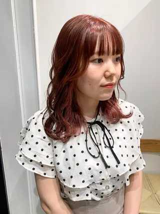 ミディアム カラー ヘアアレンジ yuka .のヘアスタイル