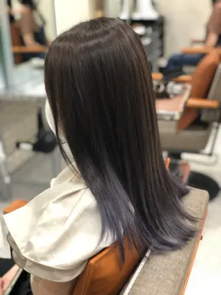 セミロング カラー 佐々木 政徳のヘアスタイル