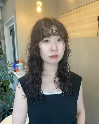 ロング カラー パーマ nely所属・kouyo パーマ/ウルフカットのヘアスタイル