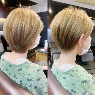 ショート 縮毛矯正/ショート/ レイヤー/畑中正敏のヘアスタイル