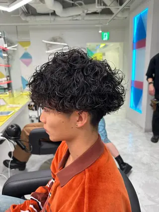 ショート カラー パーマ メンズ 【メンズサロン】 BLUCK 横浜のヘアスタイル