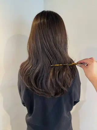 セミロング カラー 暖色、透明感カラー/ 杉本花🌼のヘアスタイル