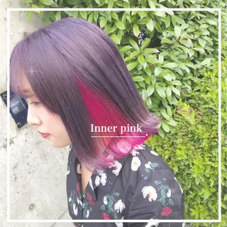 ミディアム カラー ヘアアレンジ 💕ブリーチ/ヘアメ 🎀YUUKAのヘアスタイル