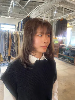 ミディアム カラー ゆるふわガーリーst yle🩰yuukaのヘアスタイル