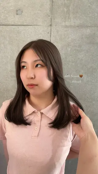 セミロング LINDO TOKYO 梅田店所属・梅田美容師 nao🐈‍⬛のヘアスタイル