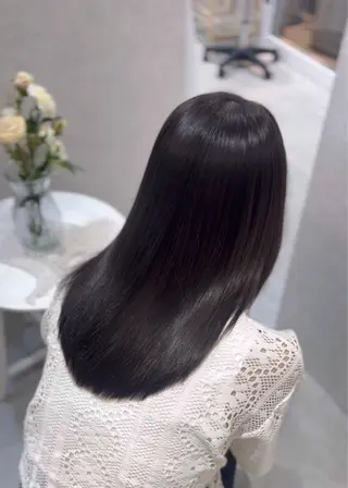 セミロング カラー パーマ suzuka/透明感 カラー 美髪縮毛矯正のヘアスタイル