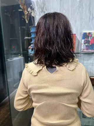 ミディアム パーマ ROBBY所属・松井美樹/似合わせ ガーリー・韓国のヘアスタイル