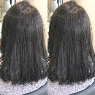 セミロング カラー 荒木 依莉亜のヘアスタイル