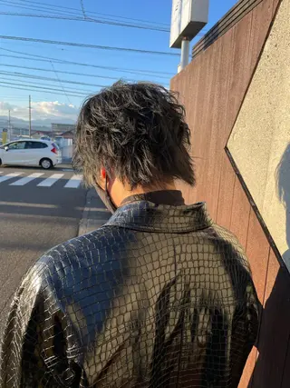 ショート メンズ 静岡/草薙パーマ メンズバレイヤージュのヘアスタイル