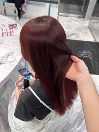 セミロング カラー 冬っぽカラー/ マツエク/ゆきなのマツエク・マツパデザイン