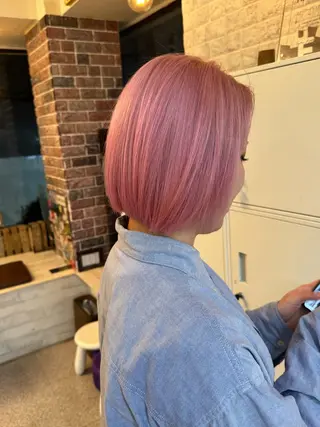 ショート カラー レイヤーウルフ エクステ磯部のヘアスタイル