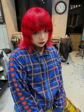 ミディアム カラー 河坂 昌恵のヘアスタイル