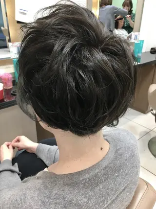ショート パーマ 日野 祥のヘアスタイル