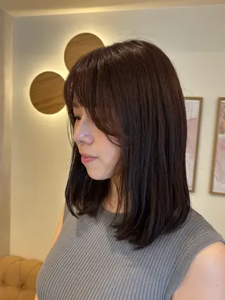 ミディアム シンバヒナノ/パーマ レイヤーカット/ボブのヘアスタイル