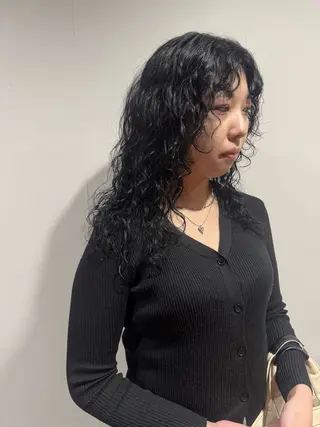 ロング パーマ 青とそら いしざかのヘアスタイル