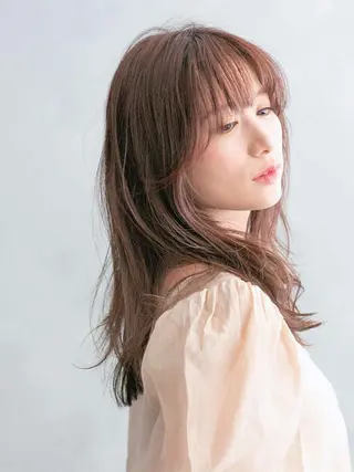 ロング カラー 大人レイヤー& 透明感カラー💄のヘアスタイル