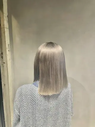 セミロング カラー 暖色/ハイトーン/ カラー/HBLのヘアスタイル