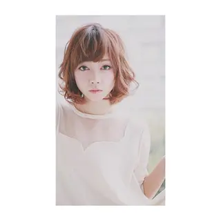 ミディアム カラー キヨカワ タイトのヘアスタイル