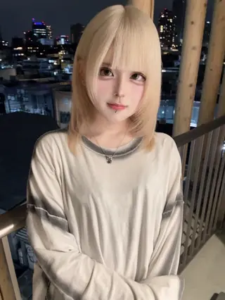 ミディアム ハイトーン/ピンク カラー/めい🎀のヘアスタイル