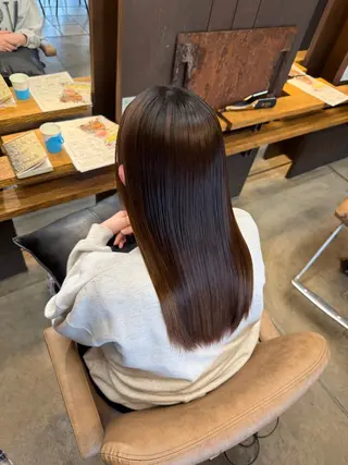 セミロング 美髪縮毛矯正/ 髪質改善/愛敬響のヘアスタイル