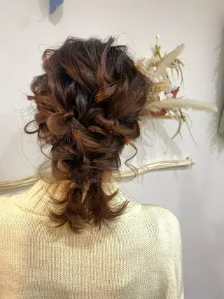 ショート ヘアアレンジ ブリーチなしベージュ /ヘアセット/ミユのヘアスタイル