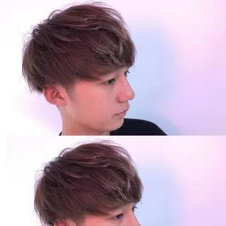 メンズ BABY 艶髪暗髪ヘア💖達人のヘアスタイル