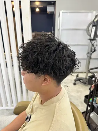 パーマ メンズ 椎木 琉聖のヘアスタイル