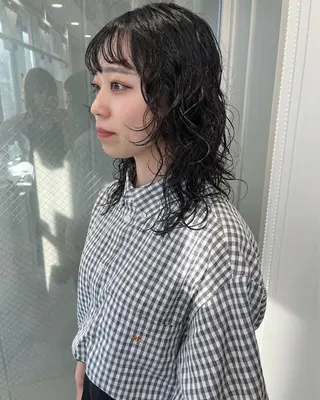 パーマ メンズ/レディース 下村 伯のヘアスタイル