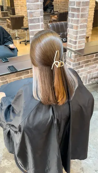 セミロング カラー ACROあべの店所属・艶カラー/インナー /グラデ/大西小百合のヘアスタイル