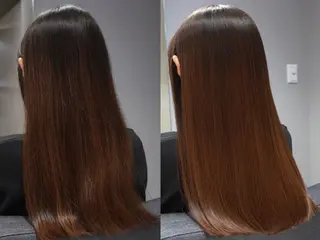 ロング カラー 髪質改善韓国コテ巻き パーマ/城井友輔のヘアスタイル