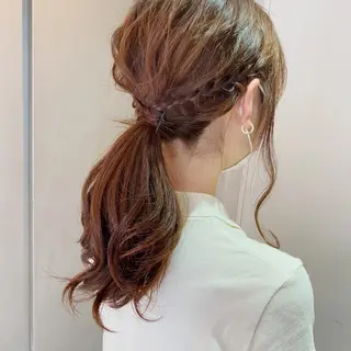 ミディアム カラー パーマ ヘアアレンジ メンズ 🍀髪質改善 ケアカラーrootsのヘアスタイル