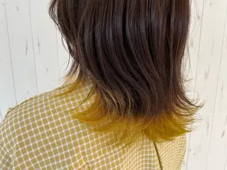 ミディアム カラー ボブ/透明感カラー 🤍永田真穂のヘアスタイル