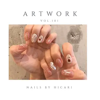 ショート カラー ネイル マツエク・マツパ illum hicariのネイルデザイン