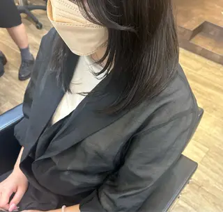 ミディアム ブリーチなしベージュ /ヘアセット/ミユのヘアスタイル