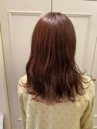 セミロング カラー 大久保 愛のヘアスタイル