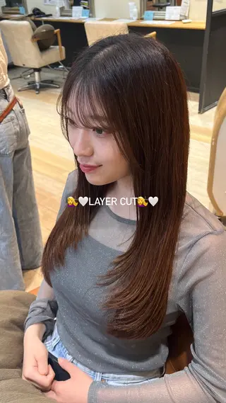 ロング KOKORO 中村 朱里のヘアスタイル