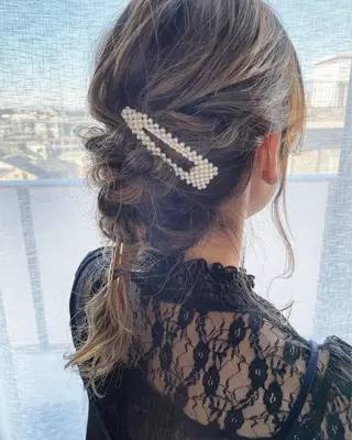 セミロング カラー ヘアアレンジ newi 川崎店のヘアスタイル