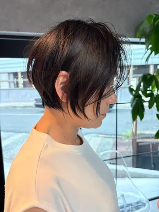 ショート 小山洋次/阪急茨木/ 透明感カラーショートのヘアスタイル