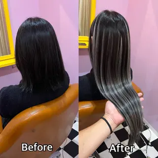 ロング シール+ちび編み込み エクステ梅田🐨のヘアスタイル