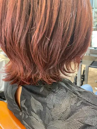 ミディアム カラー ワタナベ テルマサのヘアスタイル