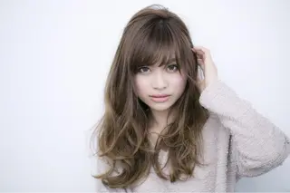 セミロング カラー パーマ ヘアアレンジ メンズ マツエク・マツパ Endearing 銀座/レイヤーカットのヘアスタイル