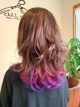 セミロング カラー chill out 南塚口本店のヘアスタイル