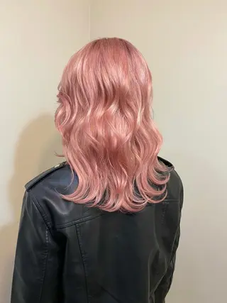 セミロング ブリーチ毛対応酸性 ストレート🌈サキのヘアスタイル