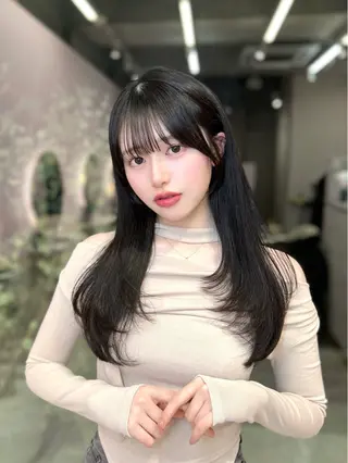 ロング 韓国/縮毛矯正/ カンタのヘアスタイル