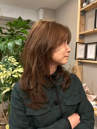 セミロング カラー 中川雄太 /縮毛矯正のヘアスタイル