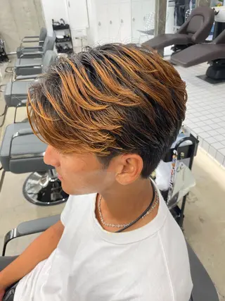 パーマ メンズ パーマ特化/フェザー パーマシャドウ/真生のヘアスタイル