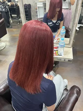 セミロング カラー 大内 瑠花のヘアスタイル