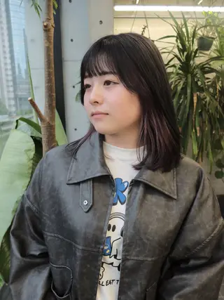 ミディアム カラー ダブルカラー/ ケアブリーチ/クニトのヘアスタイル